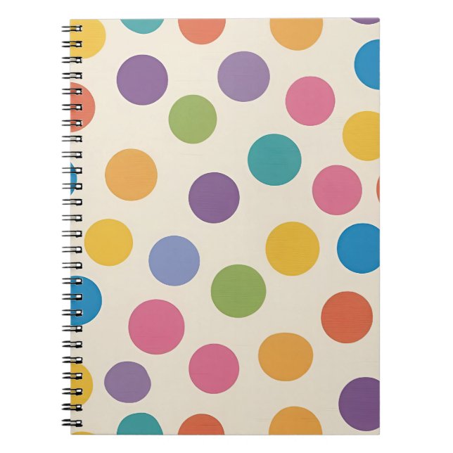Modern Rainbow Colour Hexagonal Art Notebook (Front)