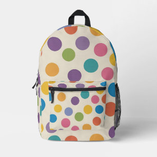 Modern Rainbow Colour Hexagonal Art Printed Backpack