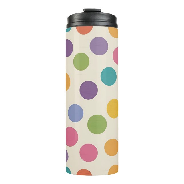 Modern Rainbow Colour Hexagonal Art Thermal Tumbler (Front)