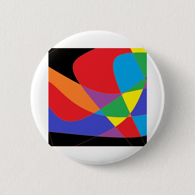 Modern Rainbow Coloured Art 6 Cm Round Badge (Front)