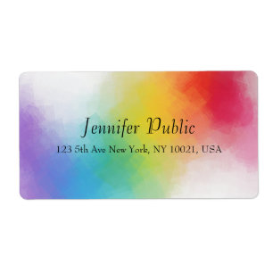 Modern Rainbow Colours Abstract Custom Template