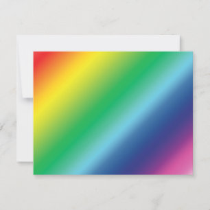 Modern rainbow colours ombre gradient pattern fun card