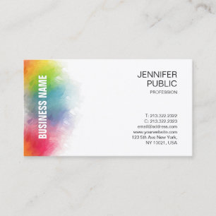 Modern Rainbow Colours Professional Template Business Card
