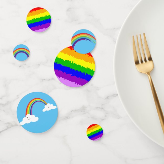 Modern Rainbow Confetti (Group)