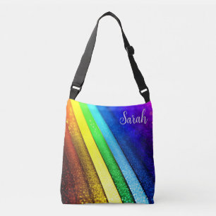 Modern Rainbow & Glam Pride Monogram Crossbody Bag