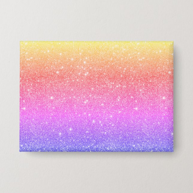 Modern Rainbow Glitter Glam  (Front)