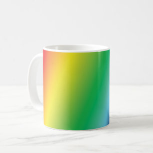 Modern rainbow gradient colours pattern fun coffee mug