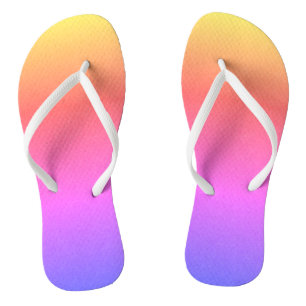 Modern Rainbow Linen Thongs