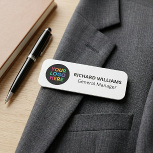 Modern Rainbow Logo Corporate Name Tag