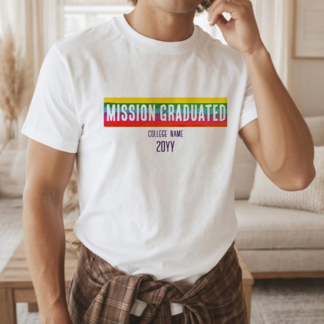 Modern Rainbow Mission Gradueted Shirt STEM Tech (Creator Uploaded)