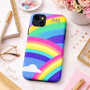 Modern Rainbow Monogram  iPhone 11 Case