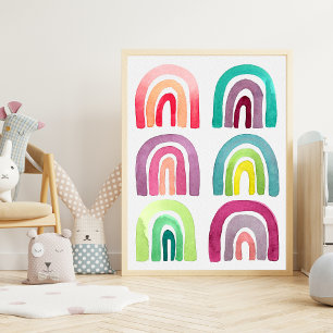 Modern Rainbow Nursery Kid Room Decor