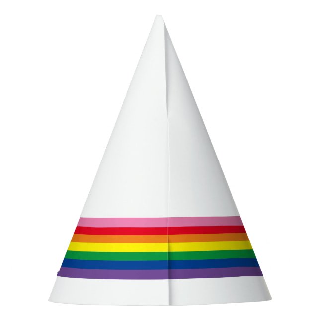 Modern Rainbow Party Hat (Back)