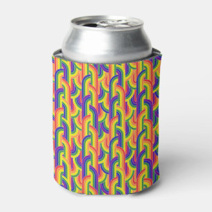 Modern Rainbow Pattern Can Cooler