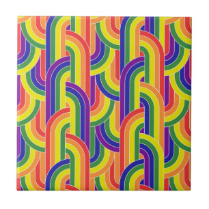 Modern Rainbow Pattern Ceramic Tile