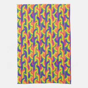 Modern Rainbow Pattern Tea Towel