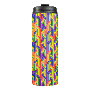 Modern Rainbow Pattern Thermal Tumbler