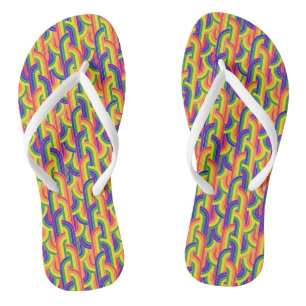 Modern Rainbow Pattern Thongs