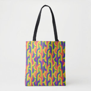 Modern Rainbow Pattern Tote Bag