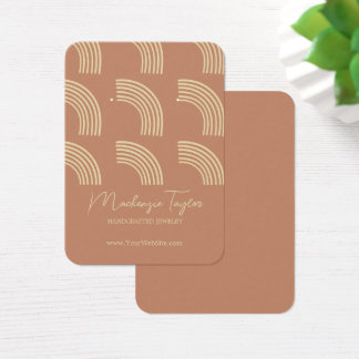 Modern Rainbow Personalised Earring Display Card