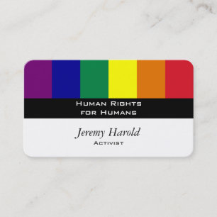 Modern Rainbow Pride Spectrum Graphic Business Card