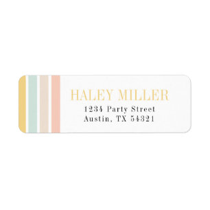 Modern Rainbow Return Address Label