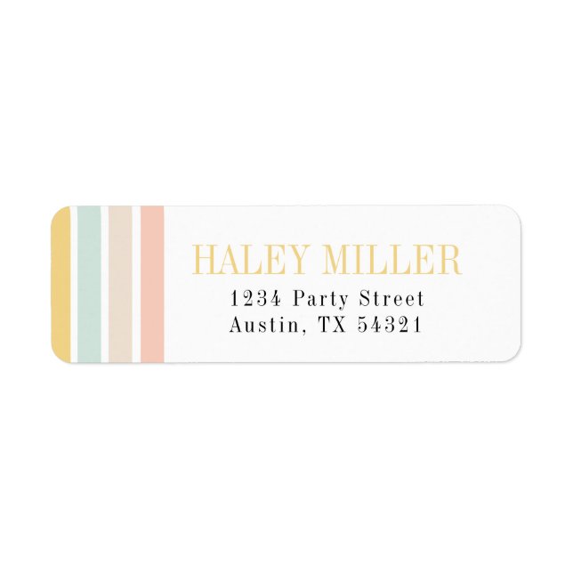 Modern Rainbow Return Address Return Address Label (Front)