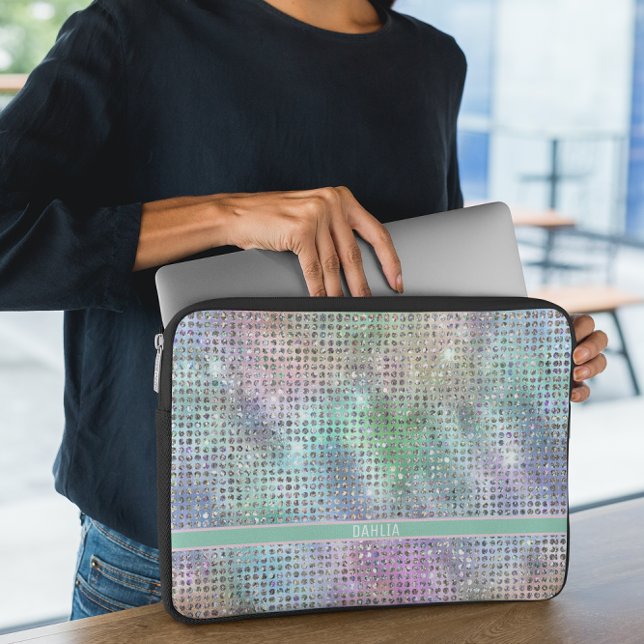Modern Rainbow Sparkles Laptop Sleeve (Creator Uploaded)