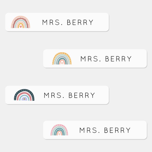 Modern Rainbow Teacher Name (Group)