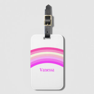 Modern rainbow woke custom personalised luggage tag