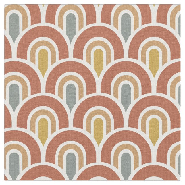Modern rainbows design fabric (Close Up)