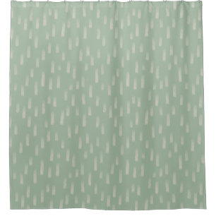Modern Random Brush Strokes, Beige, Sage Green Shower Curtain