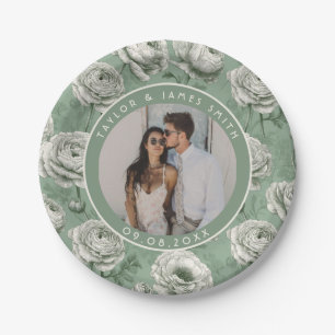 Modern Ranunculus Plates For Bachelorette Party