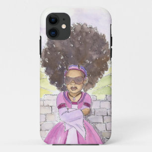 Modern Rapunzel Afro iphone case