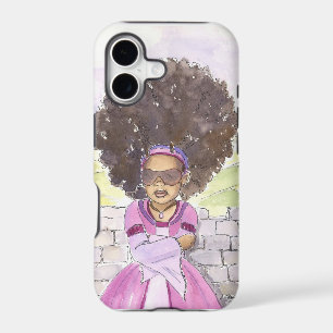 Modern Rapunzel Afro iphone case