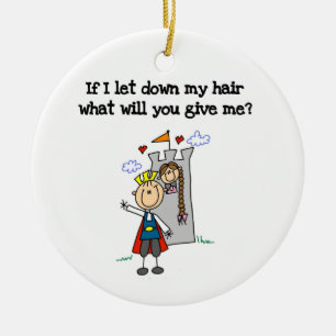 Modern Rapunzel Ceramic Ornament