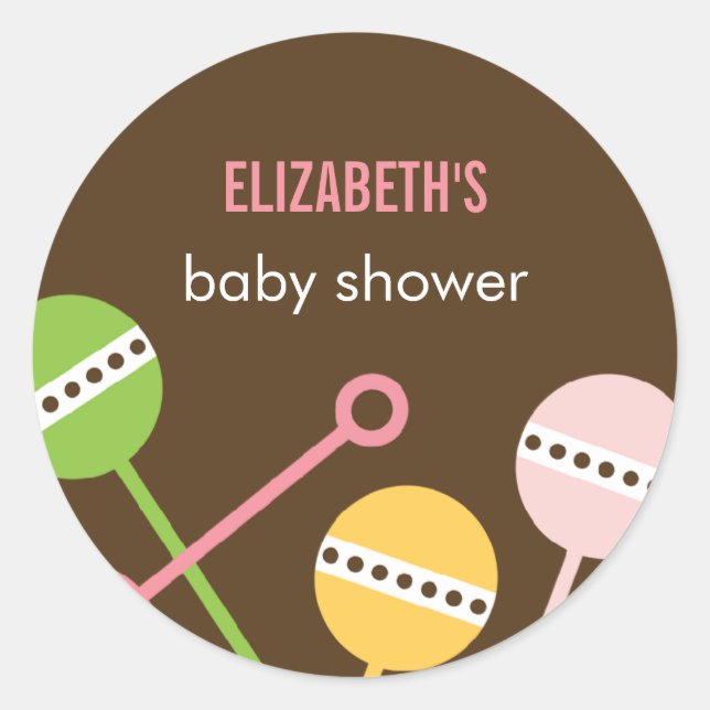 Modern Rattles Favour Stickers (Front)