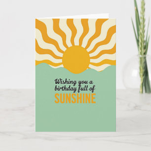 Modern Rays Birthday Card
