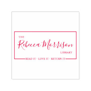 Modern Read It Love It Return It Custom Library Self-inking Stamp