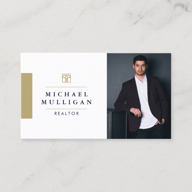 Modern Real Estate Agent Business Card  (Front)