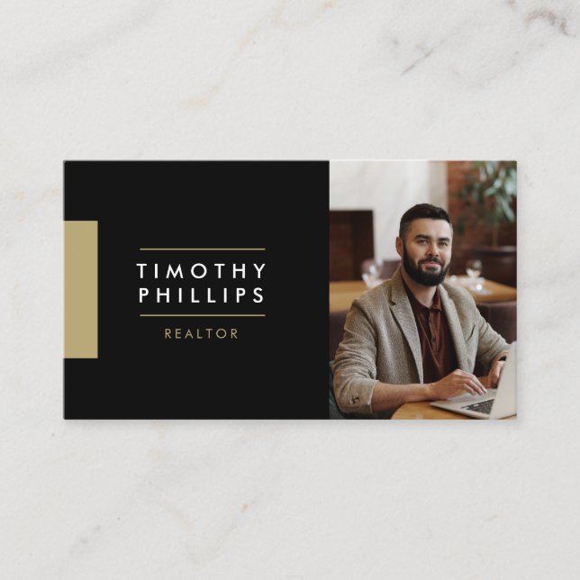 Modern Real Estate Agent Business Card  (Front)