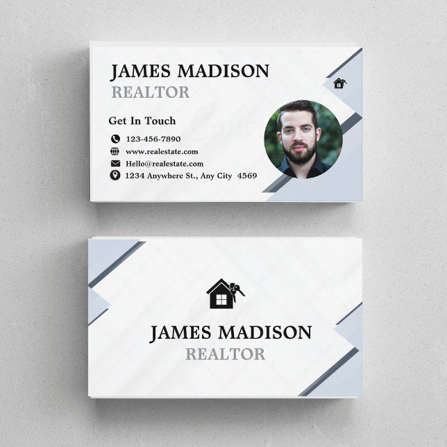 Modern Real Estate Agent Business Card (Modern Real Estate Agent Business Card)