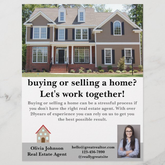 Modern Real Estate Agent Custom Flyer (Front)