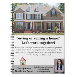 Modern Real Estate Agent Custom Notebook