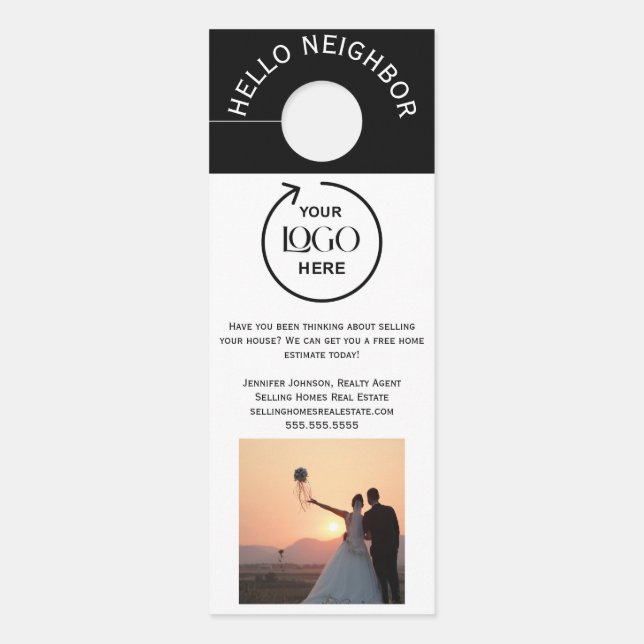 Modern Real Estate Agent Door Hanger (Front)