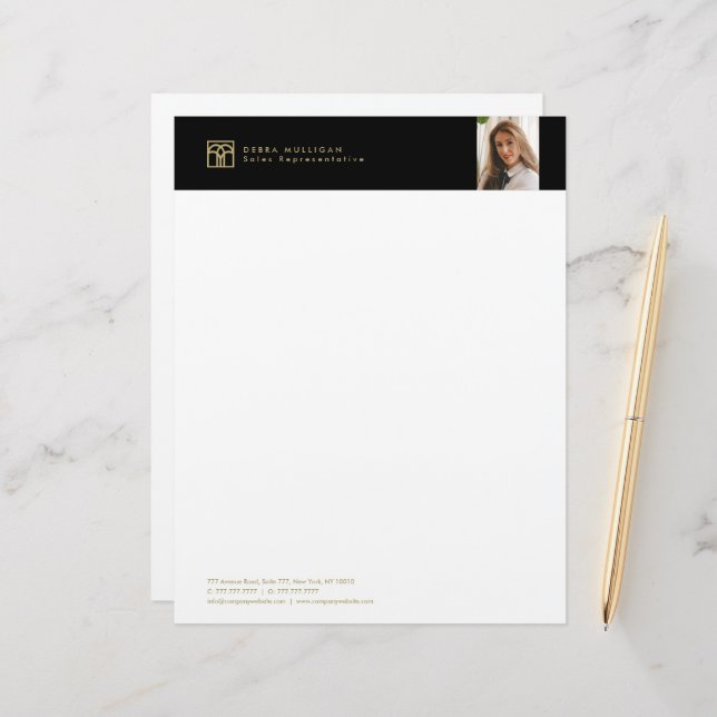 Modern Real Estate Agent Letter Head Stationery Custom Letterhead (Front/Back In Situ)
