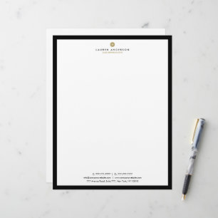 Modern Real Estate Agent Letter Head Stationery Custom Letterhead