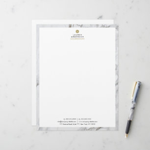 Modern Real Estate Agent Letter Head Stationery Custom Letterhead