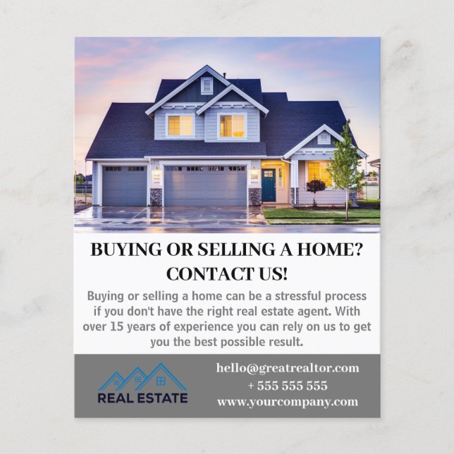Modern Real Estate Agent Listing Custom  Flyer (Front)