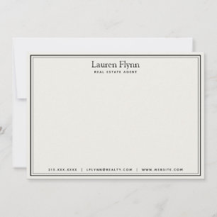 Modern Real Estate Agent Personalised Stationery Card